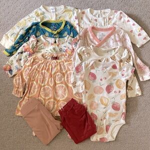 10-pc Bundle cool weather baby girl clothes, 3-6M.